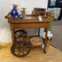 1970s Colonial Style Two Tier Oak Bar/Tea Cart