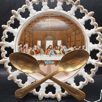 Anthropology Brass Spoon Cook Book Holder