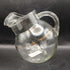 Anchor Hocking Tilted Glass Pitcher with Gold Band