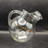Anchor Hocking Tilted Glass Pitcher with Gold Band