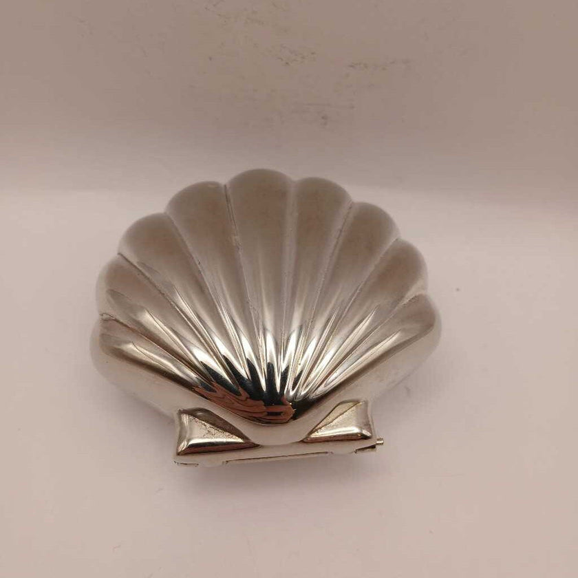 1950s Red Velvet Lined Silver Ring Display Box