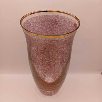 Bohemia Crystalex Amethyst and Gold Vase (Made in Czech Republich)