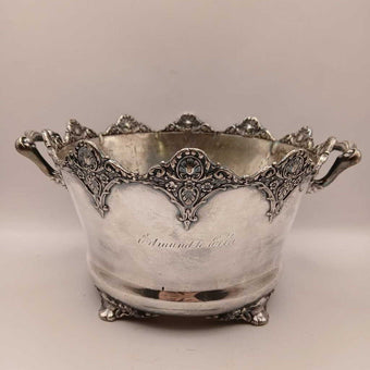 Ornate Silver Wine and Champagne Holder