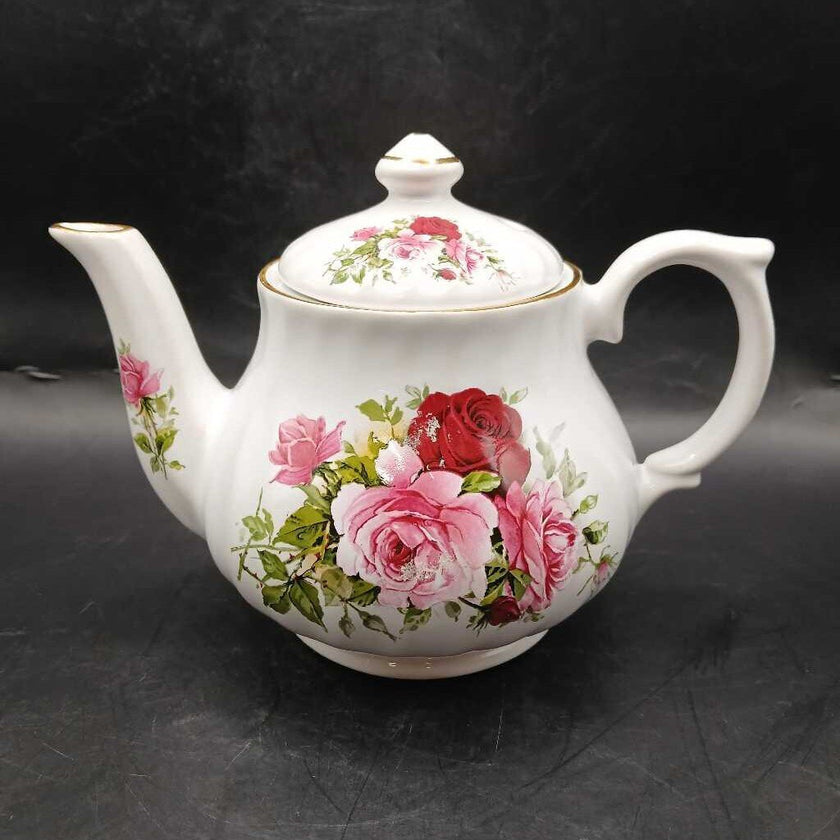 Fine English Staffordshire Rose Teapot