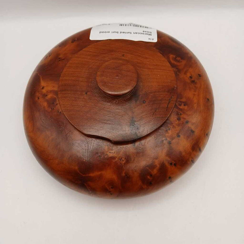 Moroccan turned burl wood boxe