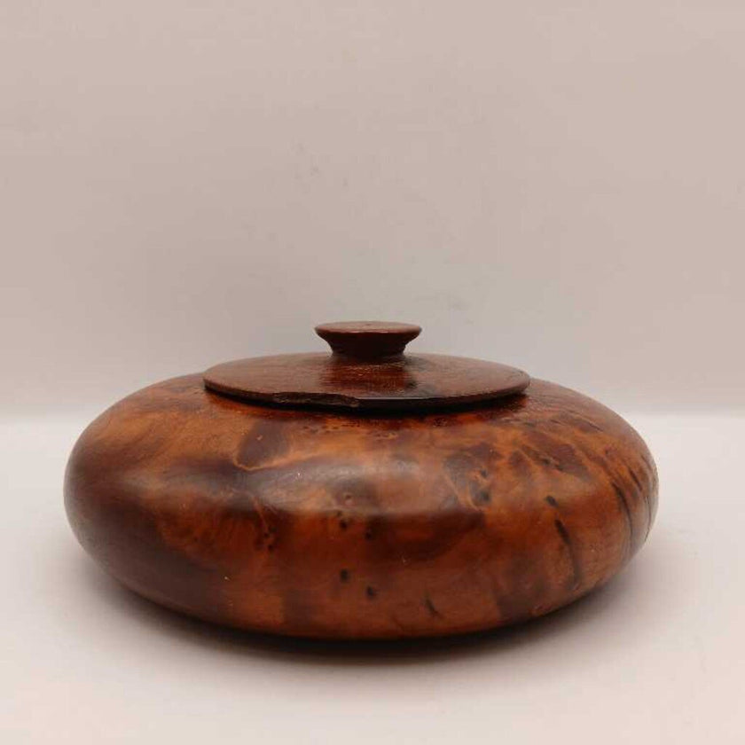 Moroccan turned burl wood boxe