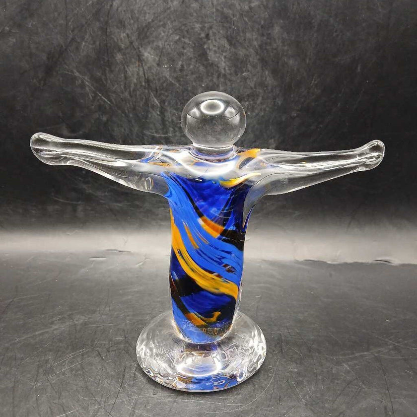 Signed and numbered art glass figure