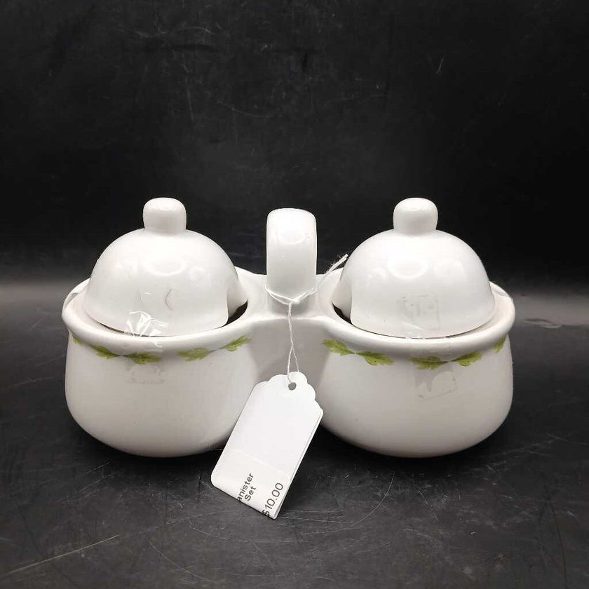 Vintage 1950's Hallmark Butterfly Miini Double Canister Double Bowl Condiment Set Hallmark