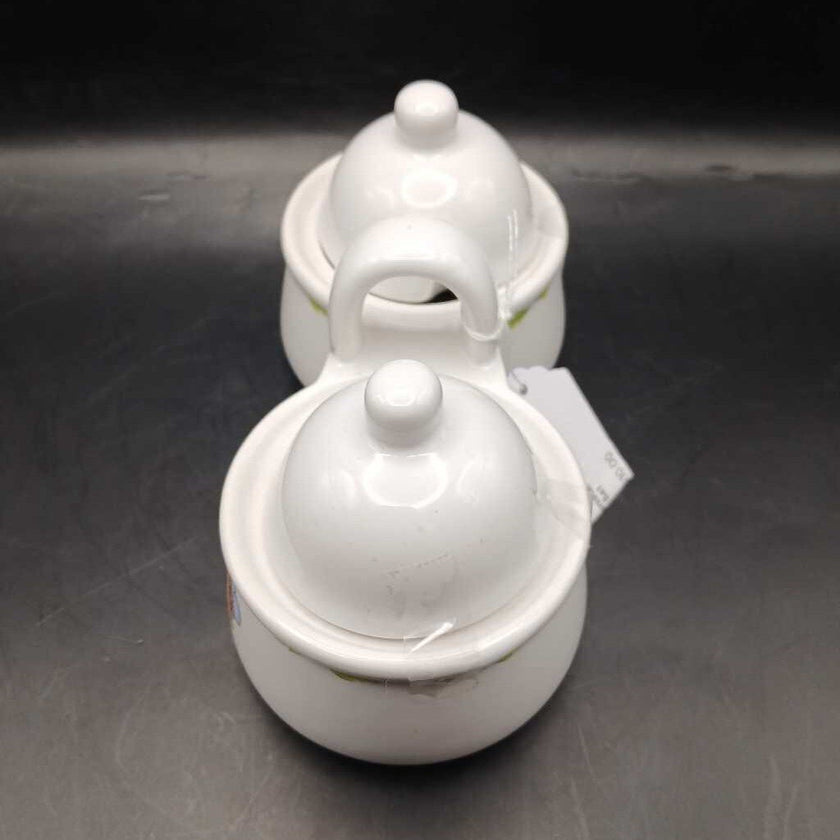 Vintage 1950's Hallmark Butterfly Miini Double Canister Double Bowl Condiment Set Hallmark