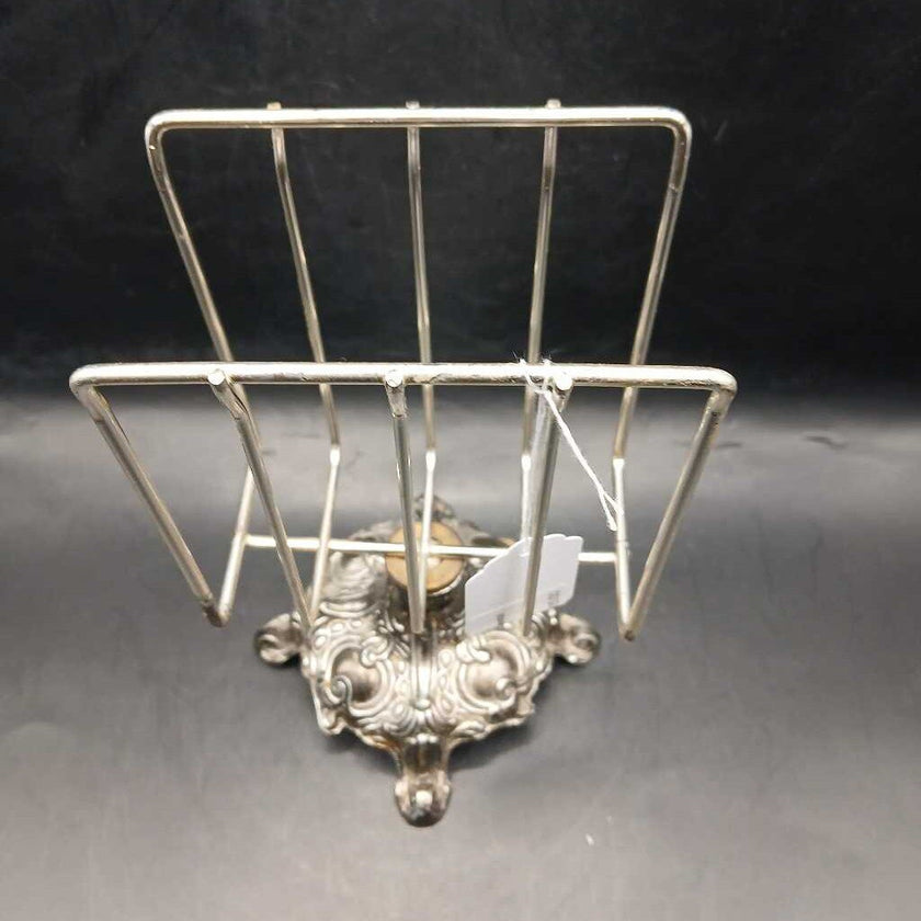Vintage Silver Plated Pedestal Mail or Napkin Holder