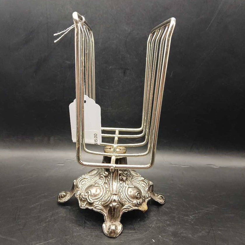 Vintage Silver Plated Pedestal Mail or Napkin Holder