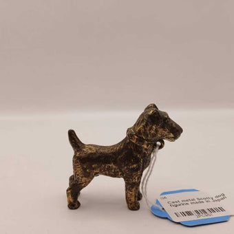 Cast metal Scotty dog figurine made in Japan
