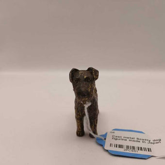 Cast metal Scotty dog figurine made in Japan
