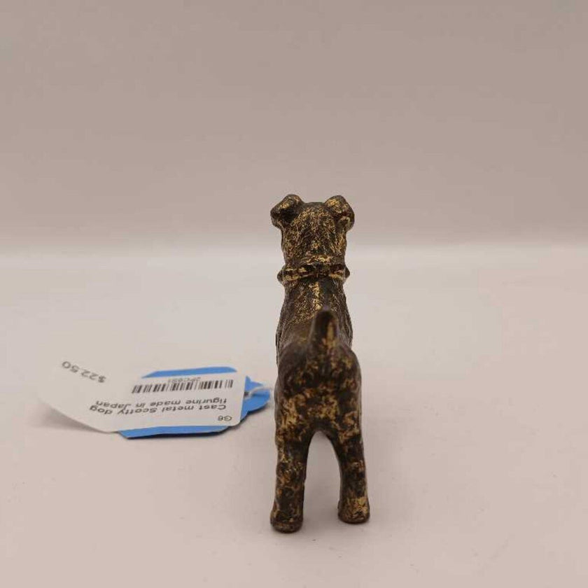 Cast metal Scotty dog figurine made in Japan