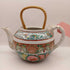 Vintage Rose Canton bamboo handle teapot