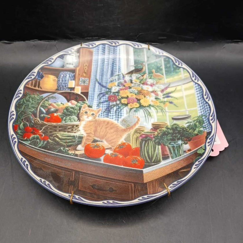 Vintage kitchen cats plate