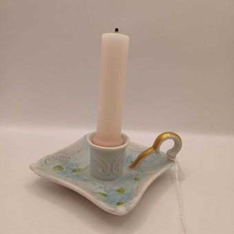 Blue flower candle holder