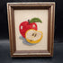 Apple Crewel Embroidery Framed Art