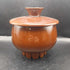 Frankoma brown pot with lid
