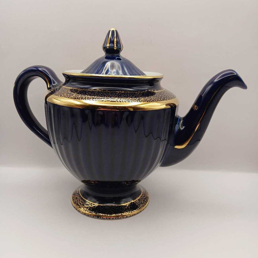 Vintage Blue and gold - Hall teapot