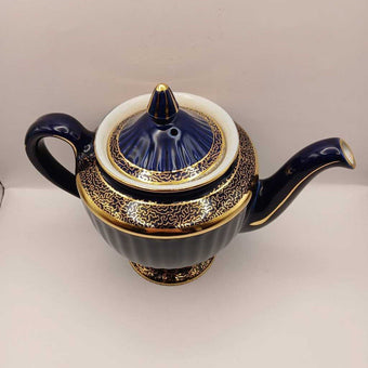 Vintage Blue and gold - Hall teapot