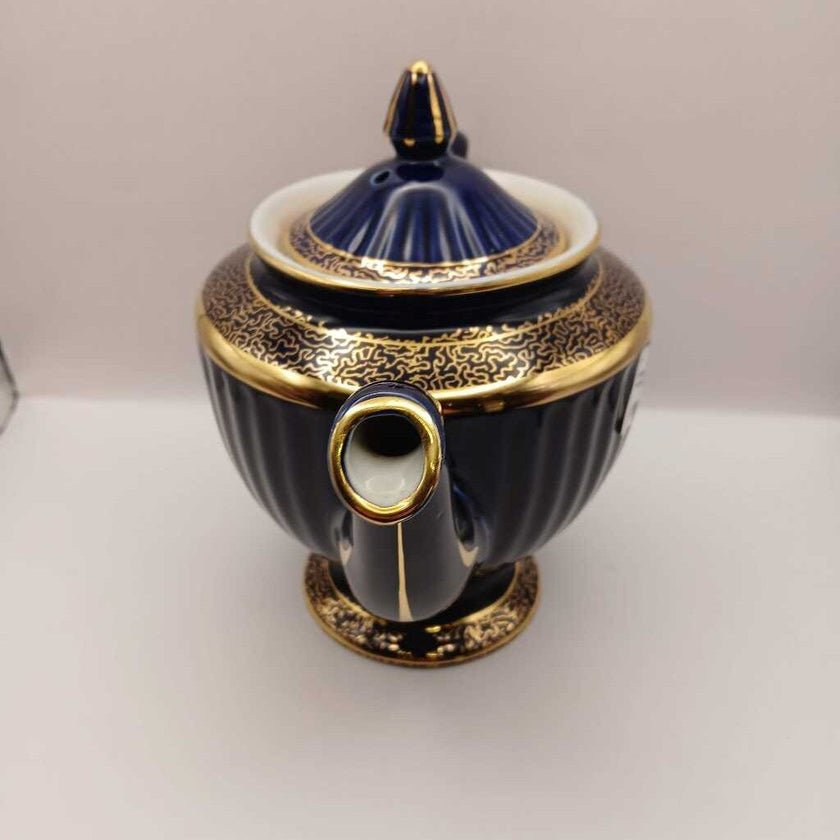 Vintage Blue and gold - Hall teapot