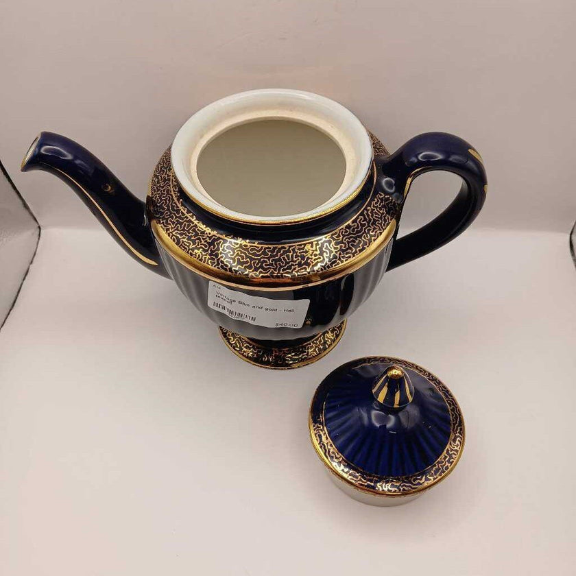 Vintage Blue and gold - Hall teapot