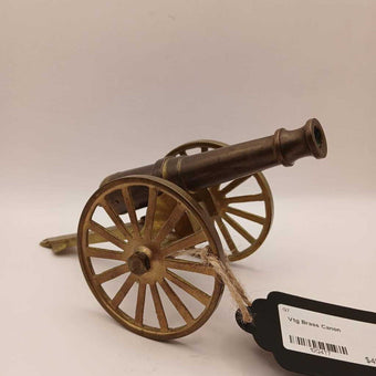 Vtg Brass Cannon