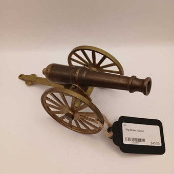 Vtg Brass Cannon