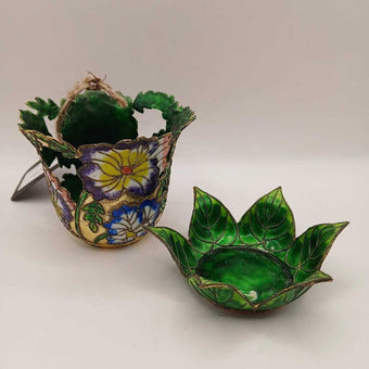 Metal Floral Candle Holder