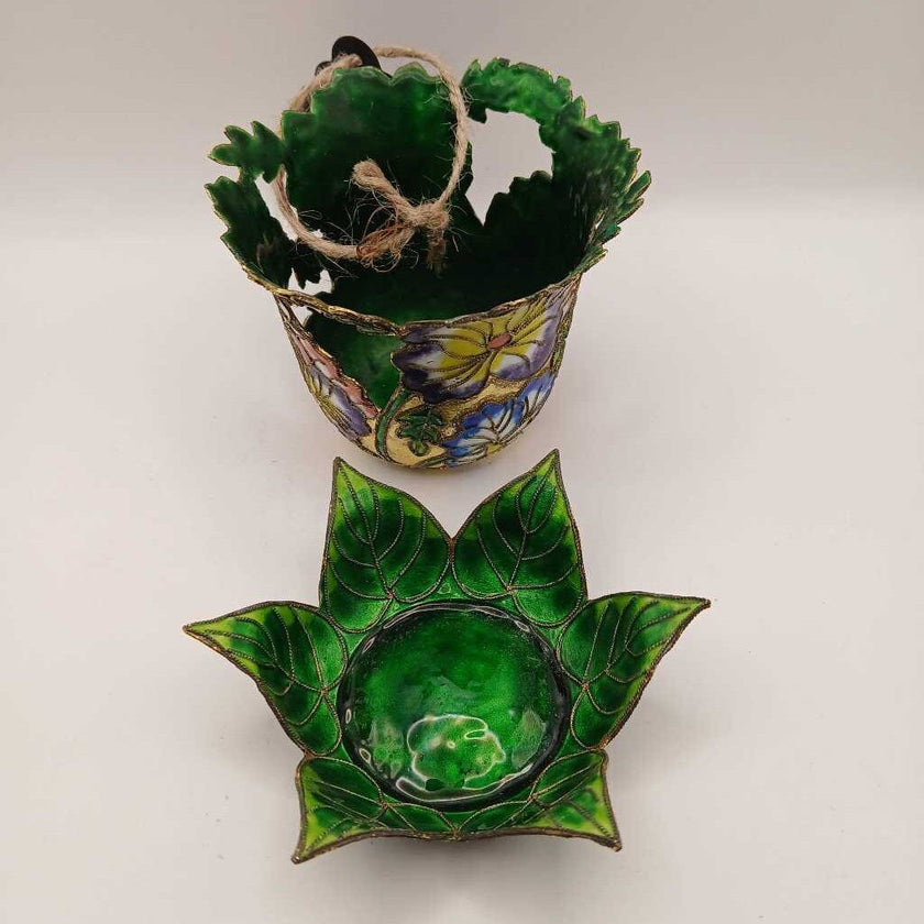 Metal Floral Candle Holder