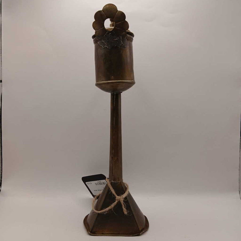 Antique Dutch Brass Whale Oil Lamp