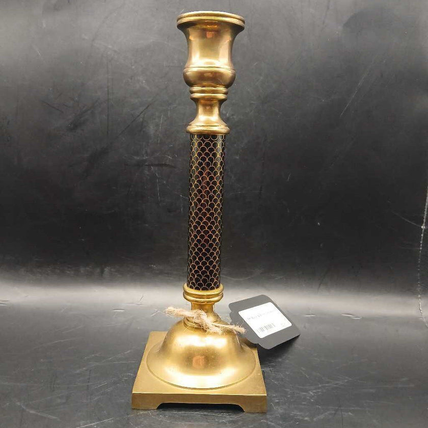 Sm Black & Brass Candlestick