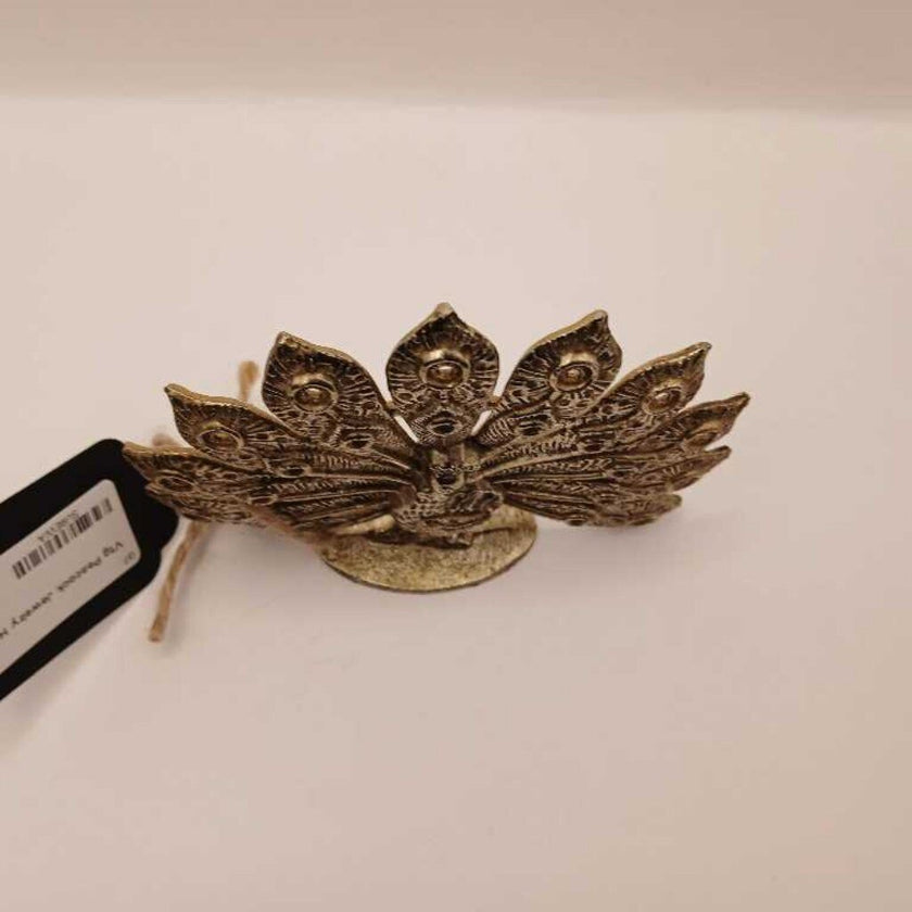 Vtg Peacock Jewelry Holder