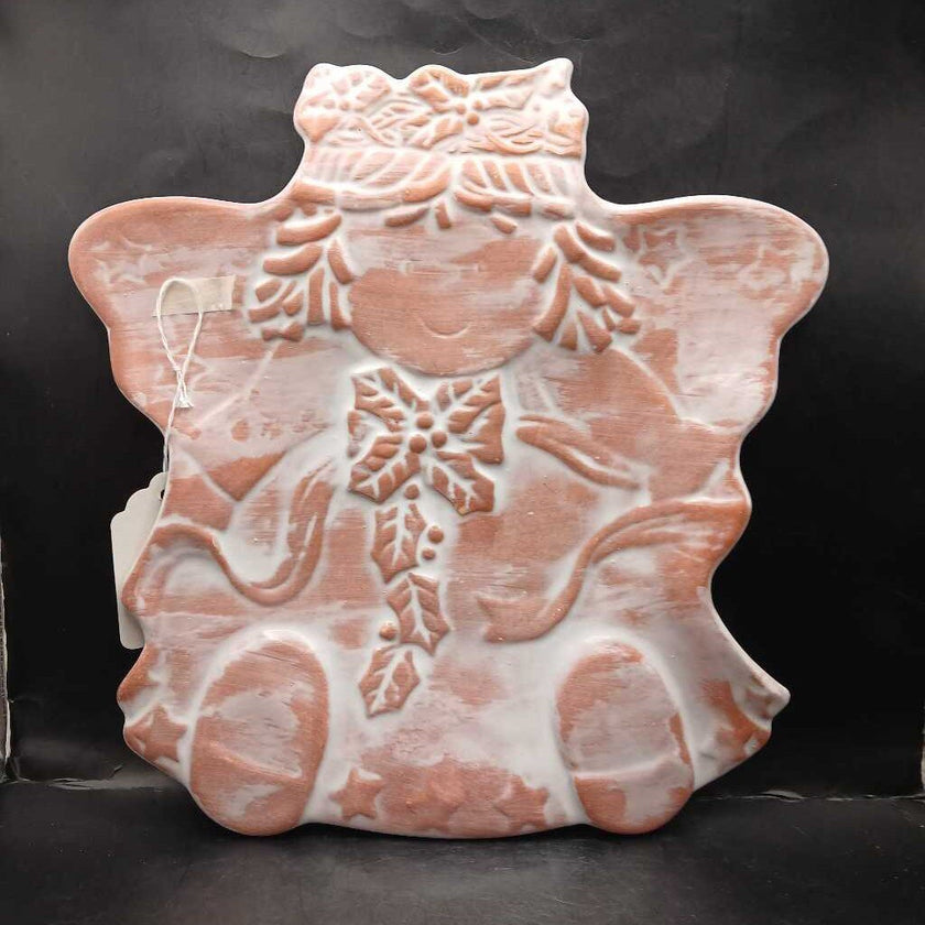 Red Ware Angel Platter Ceramic VTG