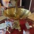 Brass footed double bowl candlestick