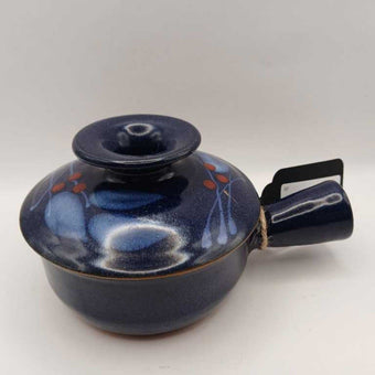 Buffalo Gap Pottery Cobalt Blue Egg Cooker