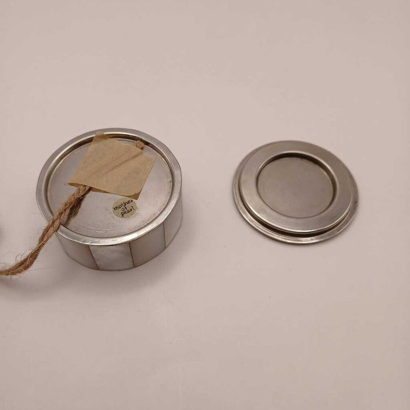 Small Mother of Pearl Round Lidded Box Box