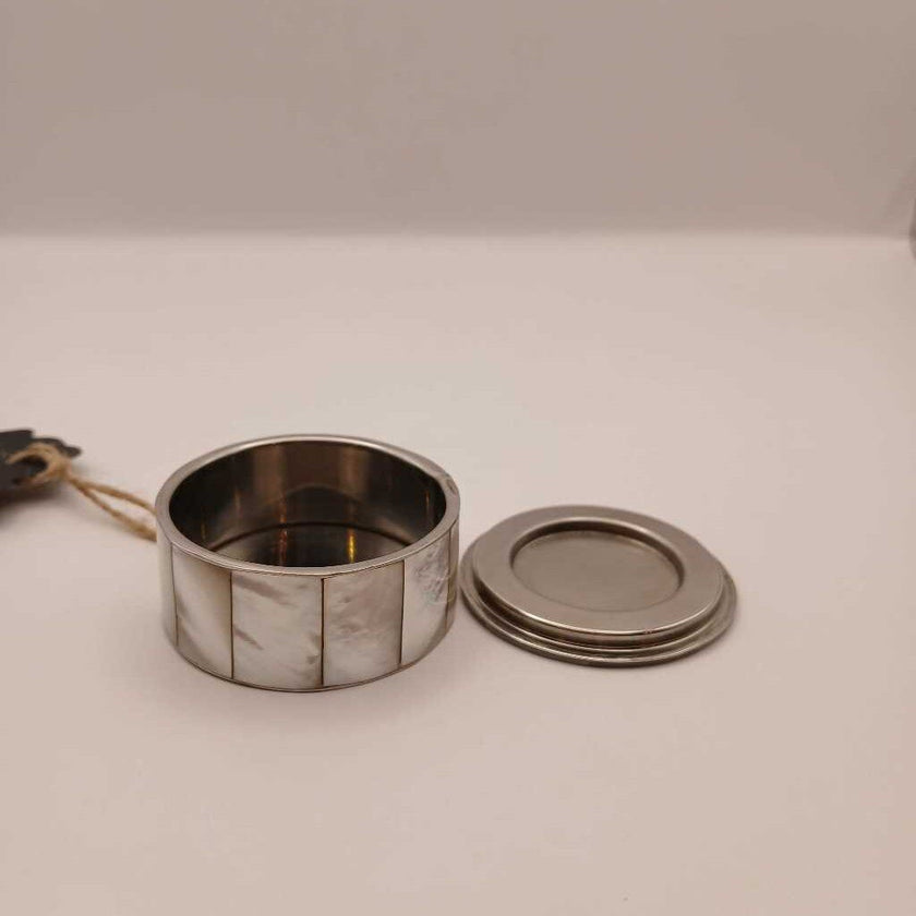 Small Mother of Pearl Round Lidded Box Box