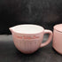 Hey Sugar Covered Sugar Bowl & Creamer Made w/ Love Set Romantic Valentine Pink