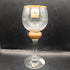 Set of 3 Block VINTAGE Blown Glass Optic Wine Goblet 9.5
