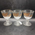 MCM Libbey Gold Leaves Cordial Glasses - Set of 3