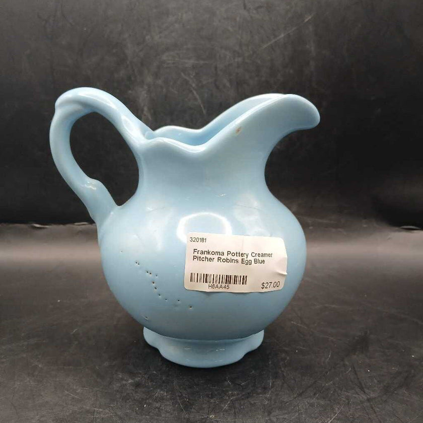Frankoma Pottery Creamer Pitcher Robins Egg Blue