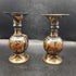 Egyptian Brass Tri Color Copper Metal Vase Set of 2
