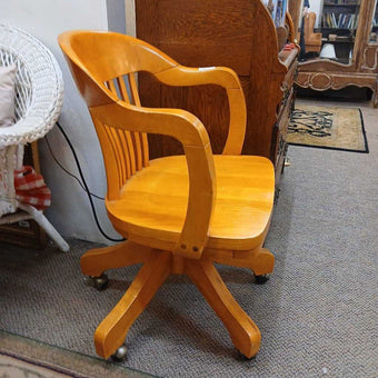 Solid Oak Office Chair