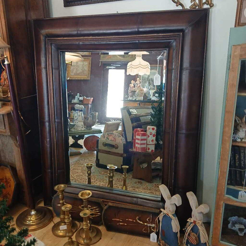 Leather Mirror -as is