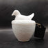 Dove On Nest Milk Glass Vintage 70's