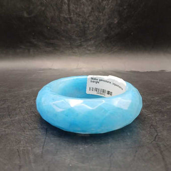 Muko gemstone, aquamarine bangle