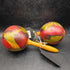 Vtg Pair Hand Carved Wooden Maracas 1 of 2