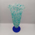 Beautiful satin glass, multicolored vase
